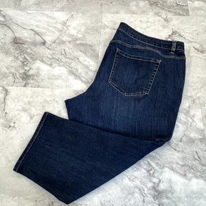 Lane Bryant Midrise Girlfriend Crop Jeans Size‎ 24 Flex Magic Denim